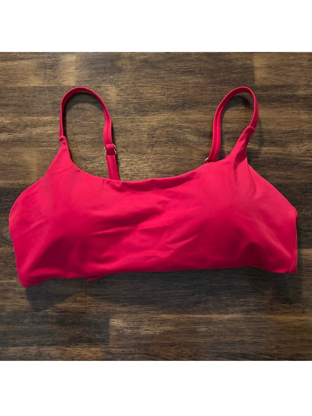 Quince Women’s Large Bikini Top Italian Scoop Neck Tie Back Bathing Suit Swim
